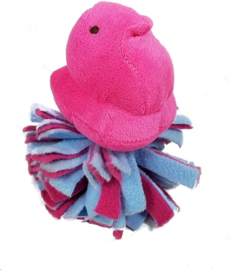 Peeps Fleece Bottom Plush Chick Squeaky Pet Toy (Pink)