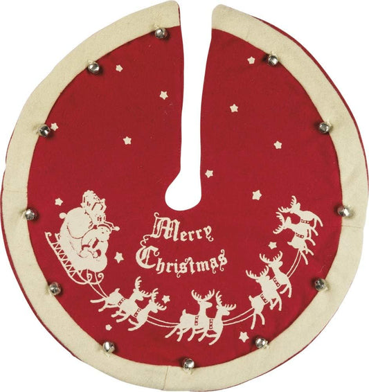 Primitives by Kathy Santa And Sleigh Vintage Tree Skirt - 12"
