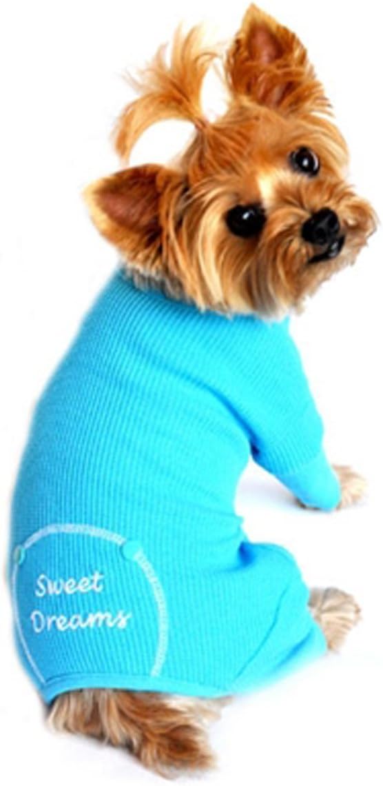 DOGGIE DESIGN Sweet Dreams Thermal Cotton Pajamas for Dogs