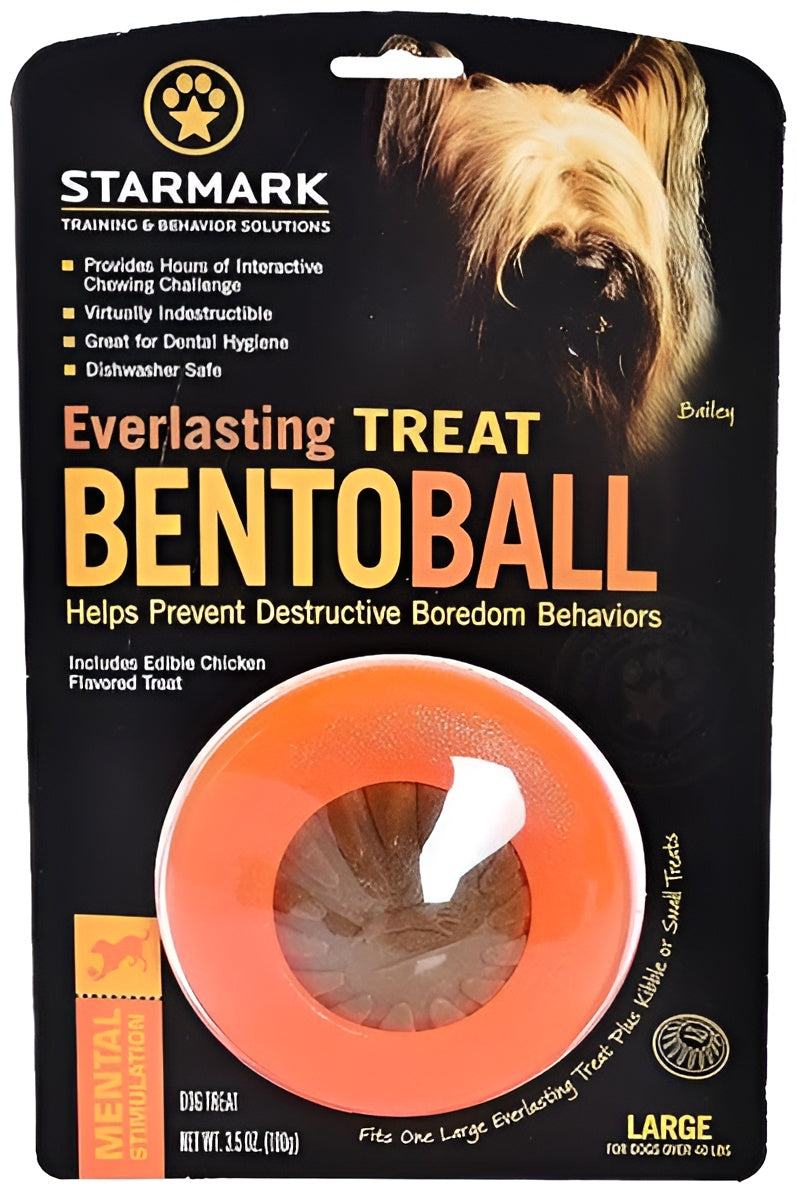 Starmark Everlasting Treat Bento Ball Tough Dog Stimulated Toy - Large (over 40 pounds)