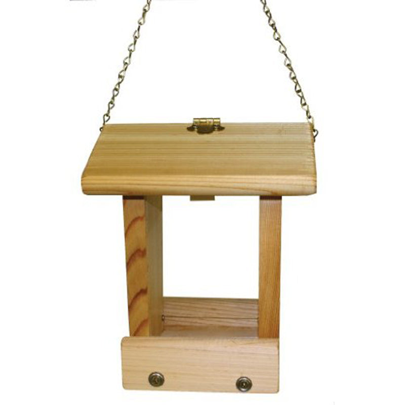 Stovall Cedar Mini Mixed Seed Hanging Hopper Bird Feeder