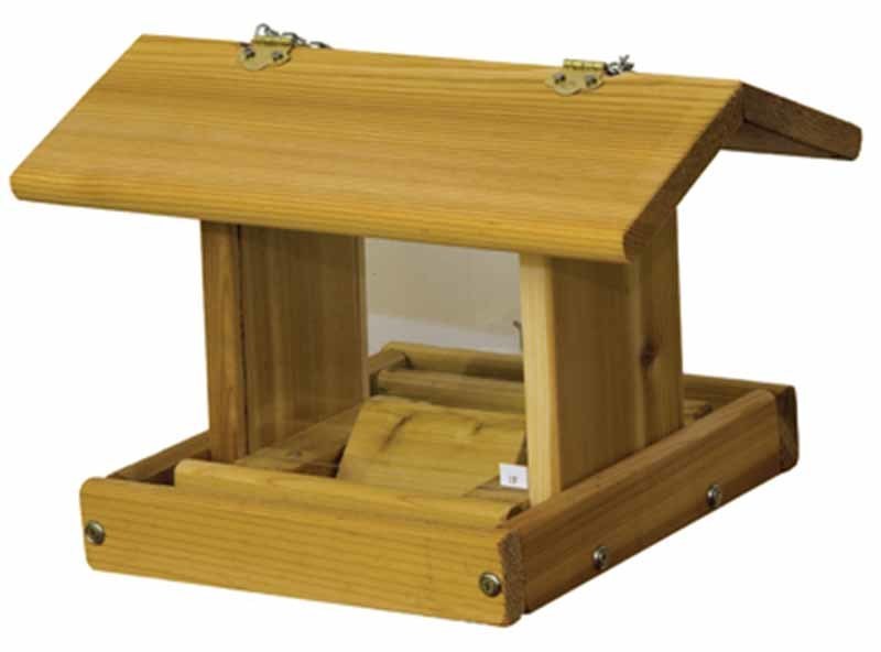 Stovall Cedar Small Hanging Hopper Bird Feeder