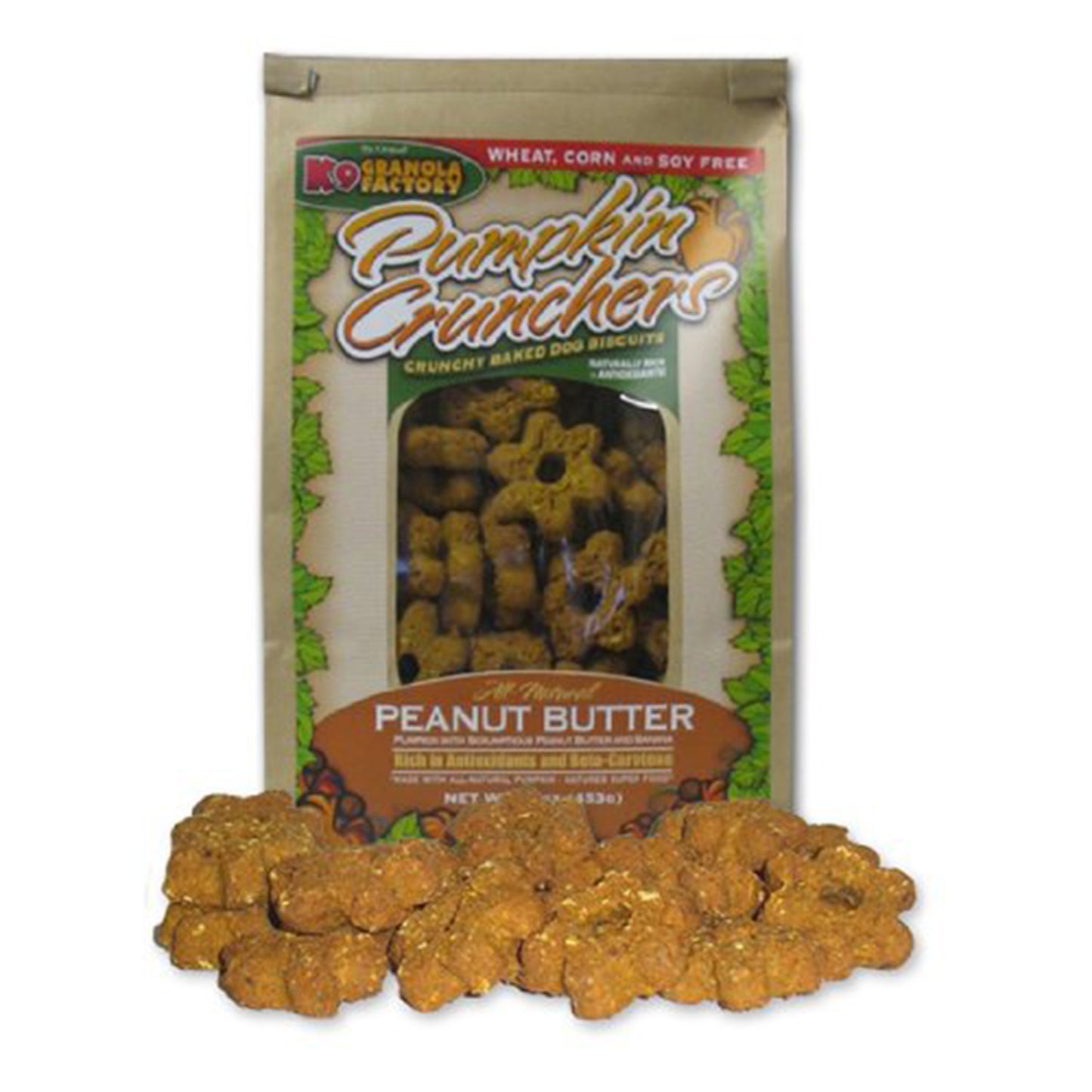Pumpkin Crunchers Dog Treat Peanut Butter 14oz