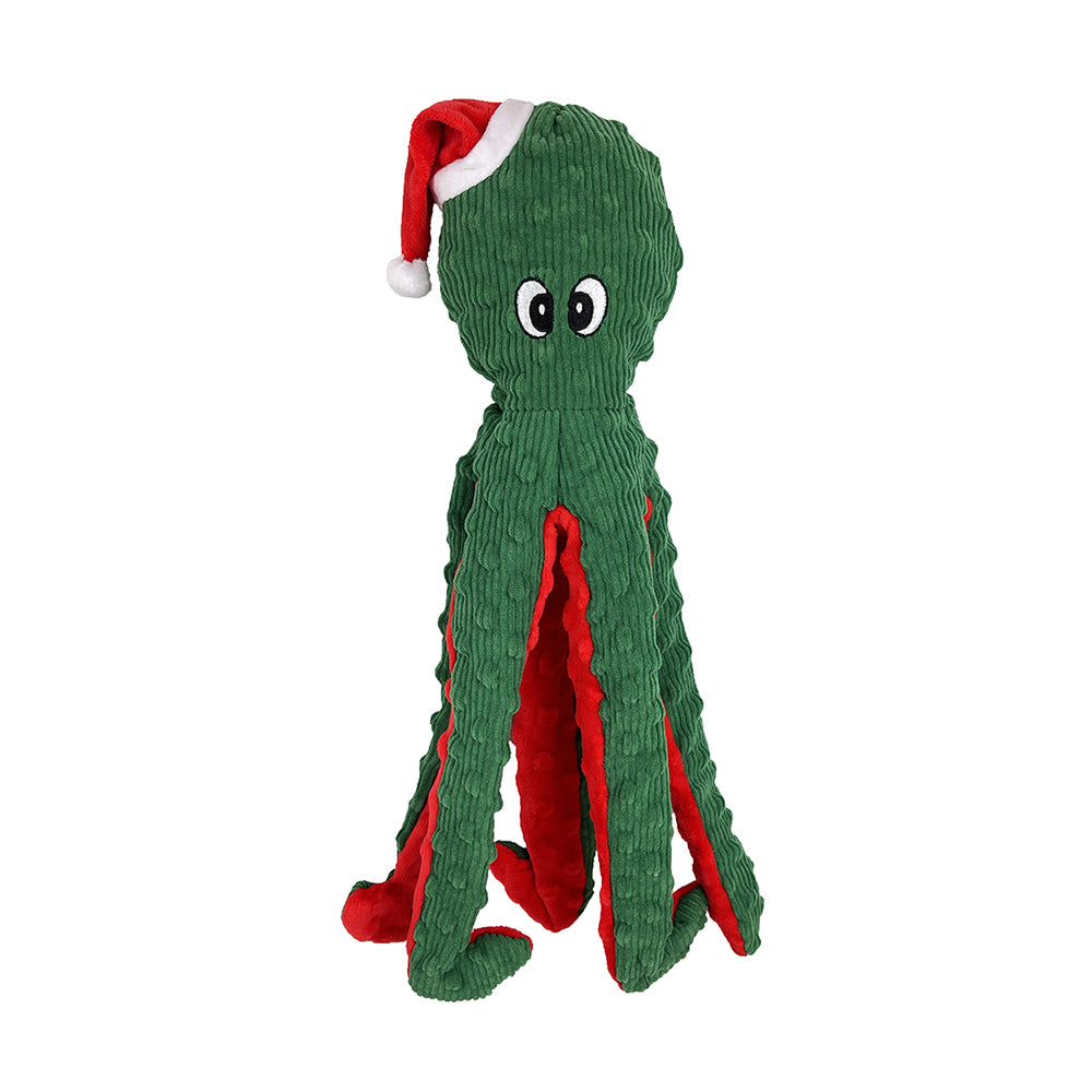 Petlou Christmas Dotty Octopus Dog Toy - 16"