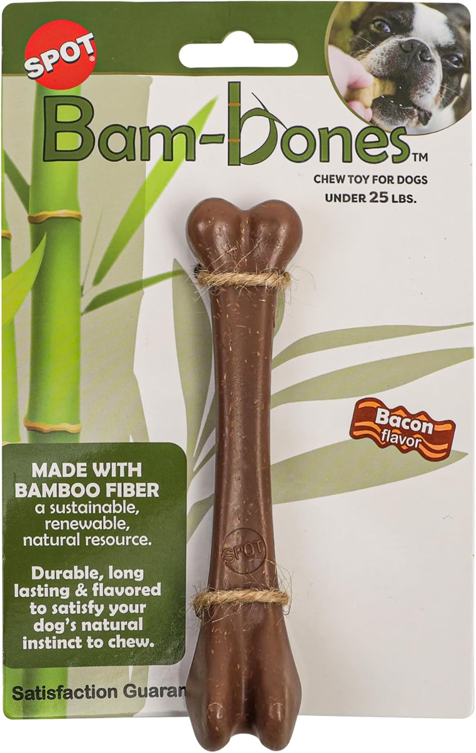 ETHICAL/SPOT Bam-Bone Bacon Flavor Chew Toy - 5.75"