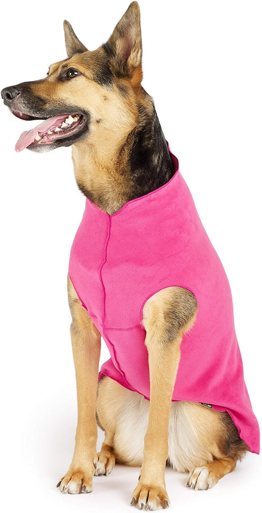 Gold Paw Stretch Fleece Dog Sweater, Fuchsia, Size 16