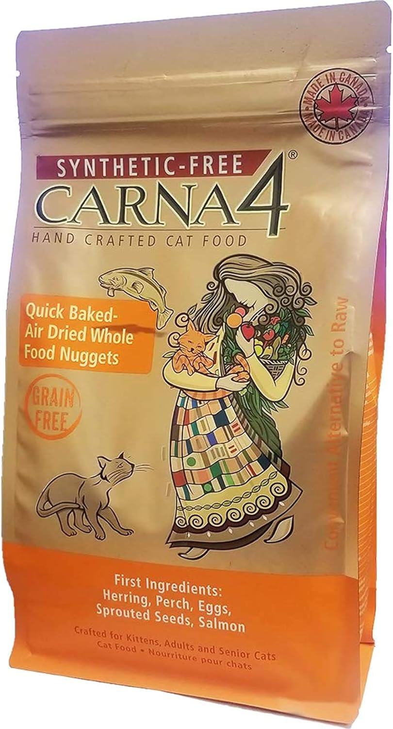 CARNA4 Grain Free Cat Food, Fish Formula (Herring, Perch, Salmon) (2lb)