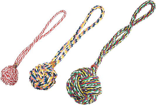 Zanies Poly/Cotton Monkeys Fist Knot Rope Dog Toy - 17-Inch