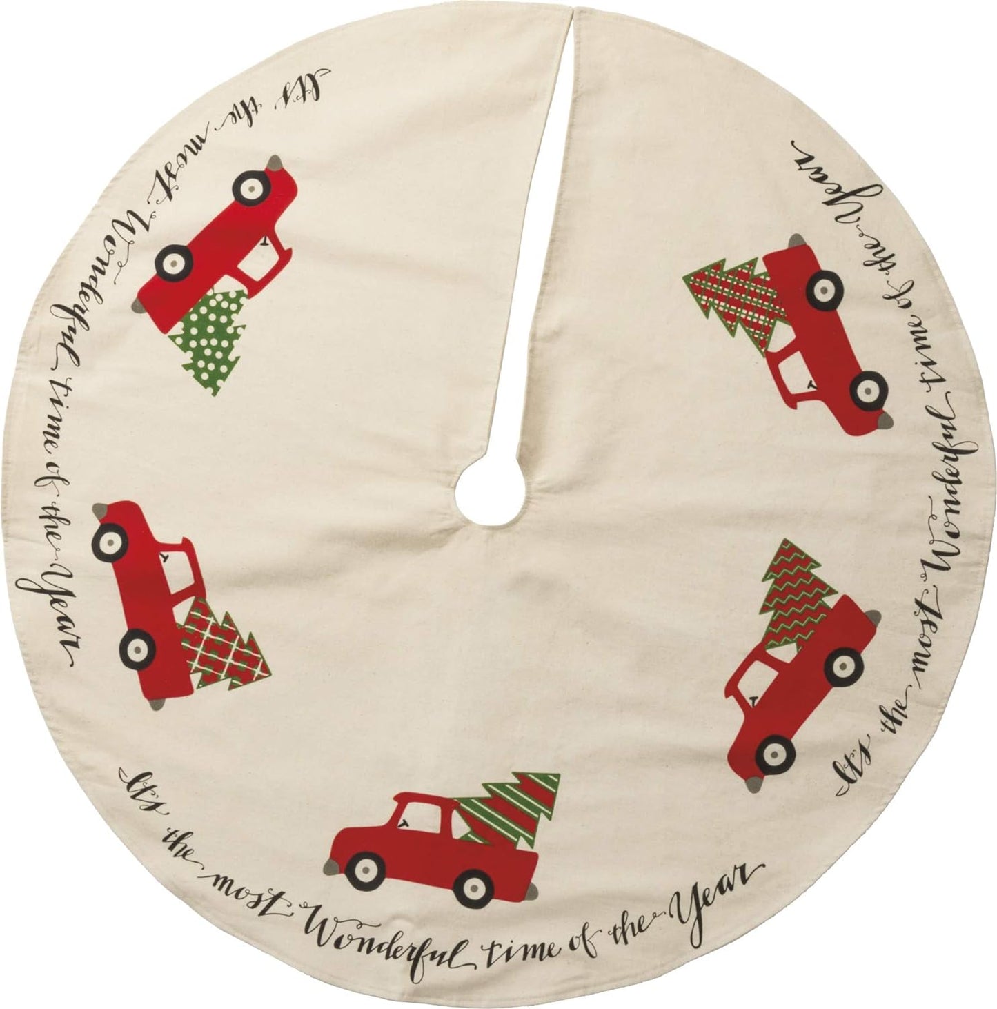 Primitives By Kathy Cotton Tree Skirt "It's The Most Wonderful Time of The Year"