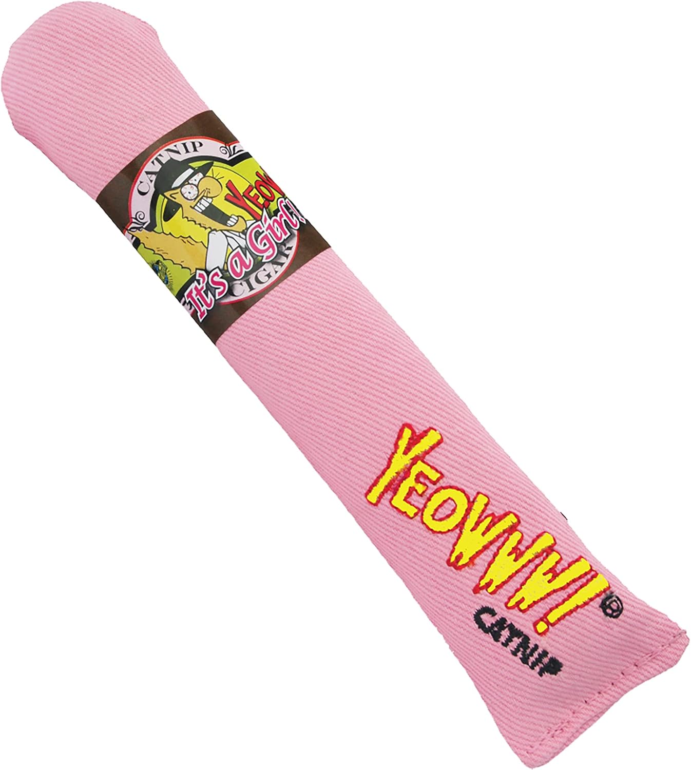 Yeowww! Catnip Cigar - "It's A Girl" Pink Cat Toy
