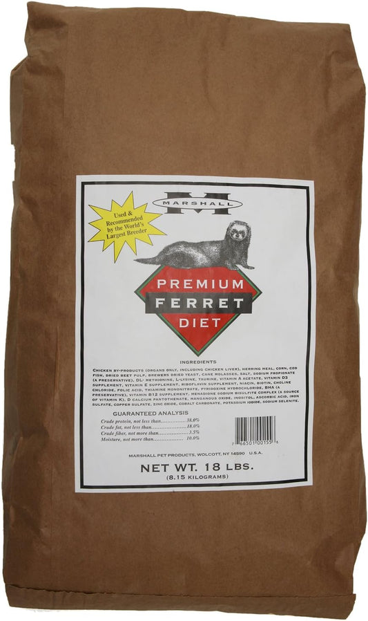 Marshall Premium Ferret Diet Bag - 18 lbs