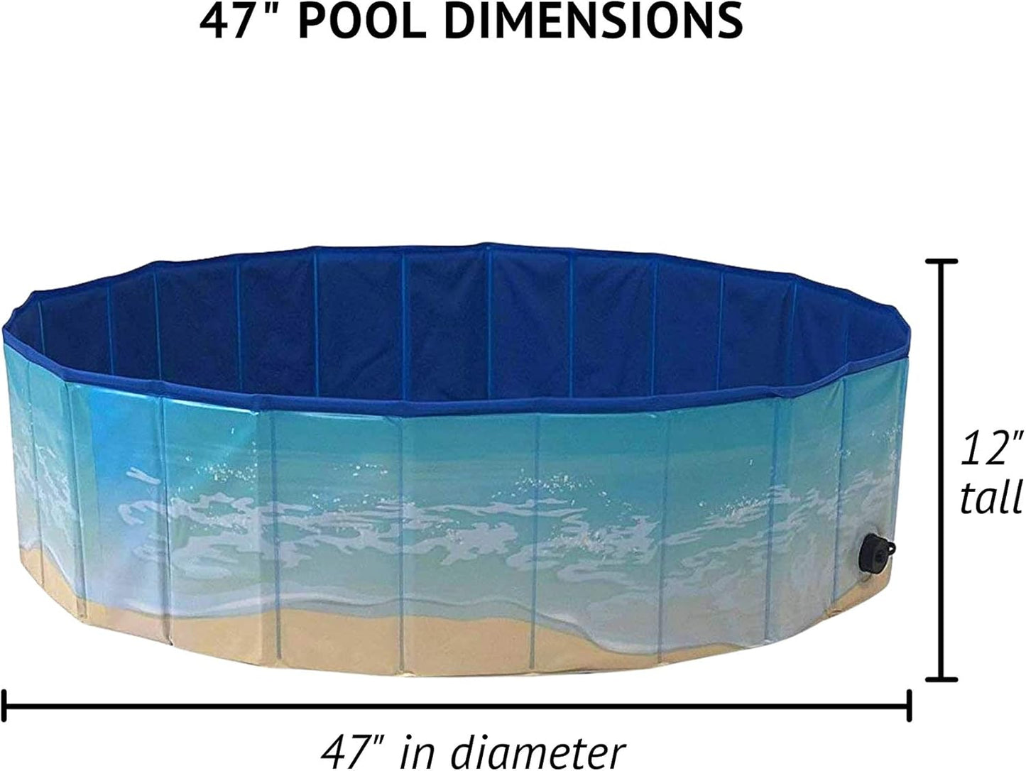 Midlee Dog Pool - Foldable & Portable Outdoor Bathing Tub …