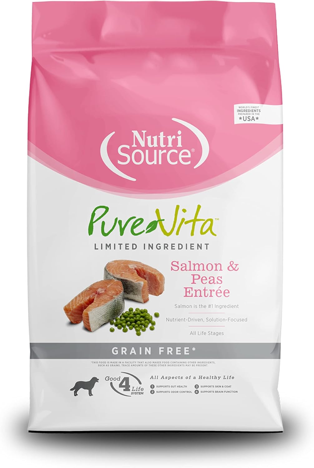 NutriSource PureVita Grain Free Salmon & Peas Entree Dry Dog Food - 25 lbs