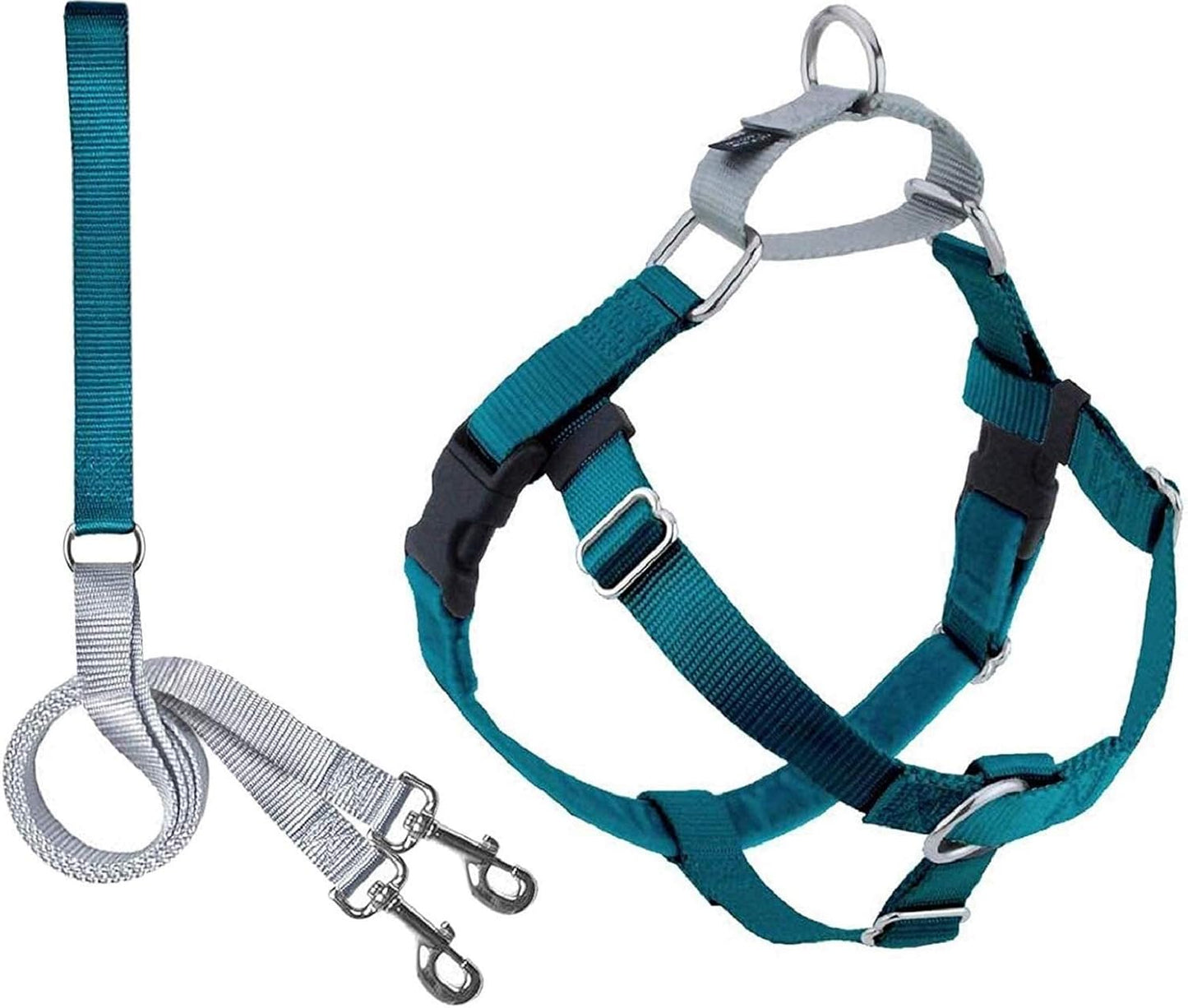 Freedom No-Pull Dog Harness Training Package with Leash, Teal Xlarge