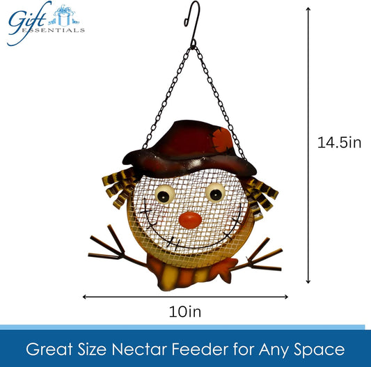 Gift Essentials Metal Assorted Scarecrow Mesh Bird Seed Feeder - 9"