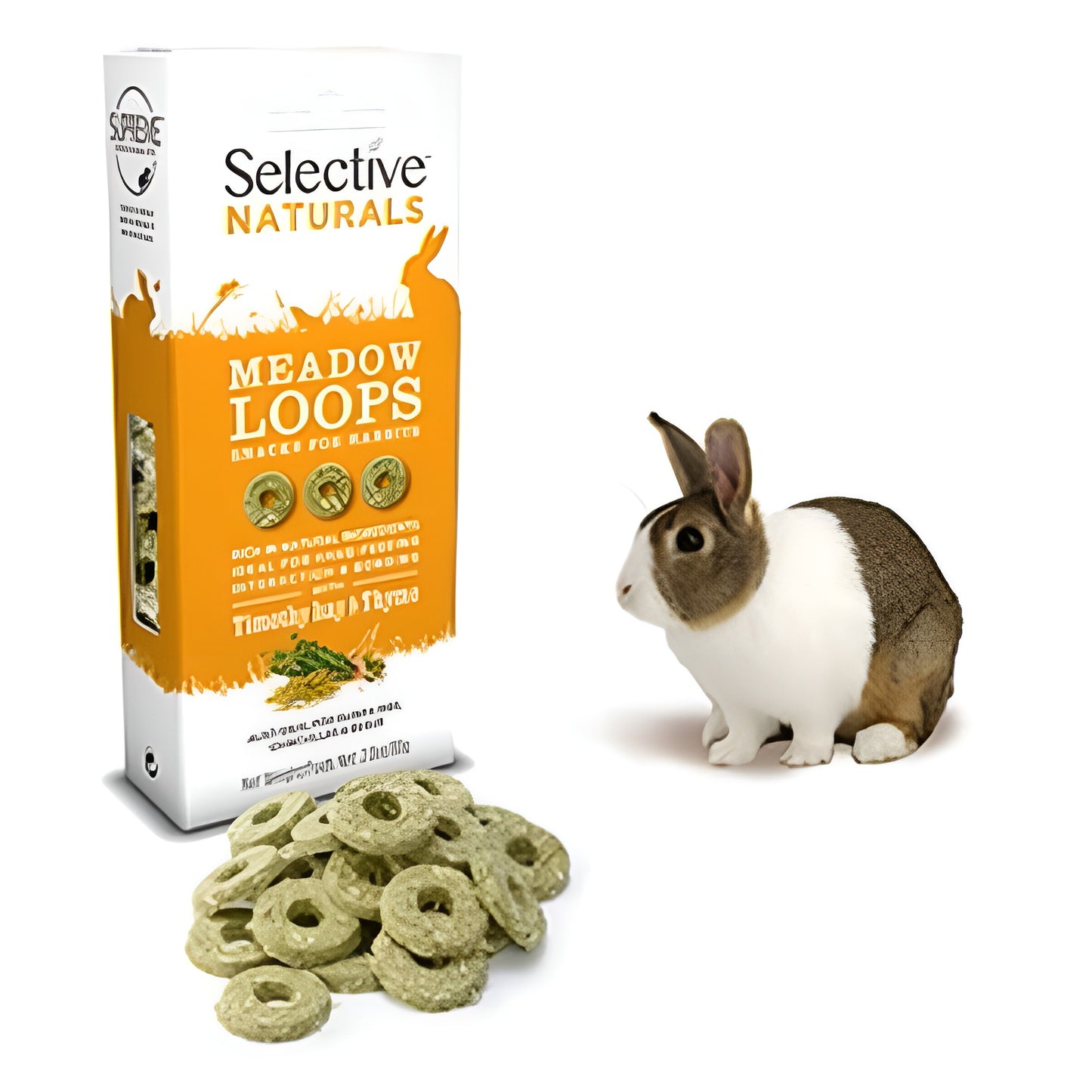 Supreme Selective Naturals Meadow Loops for Rabbits with Timothy Hay & Thyme 80g (Pack of 4)