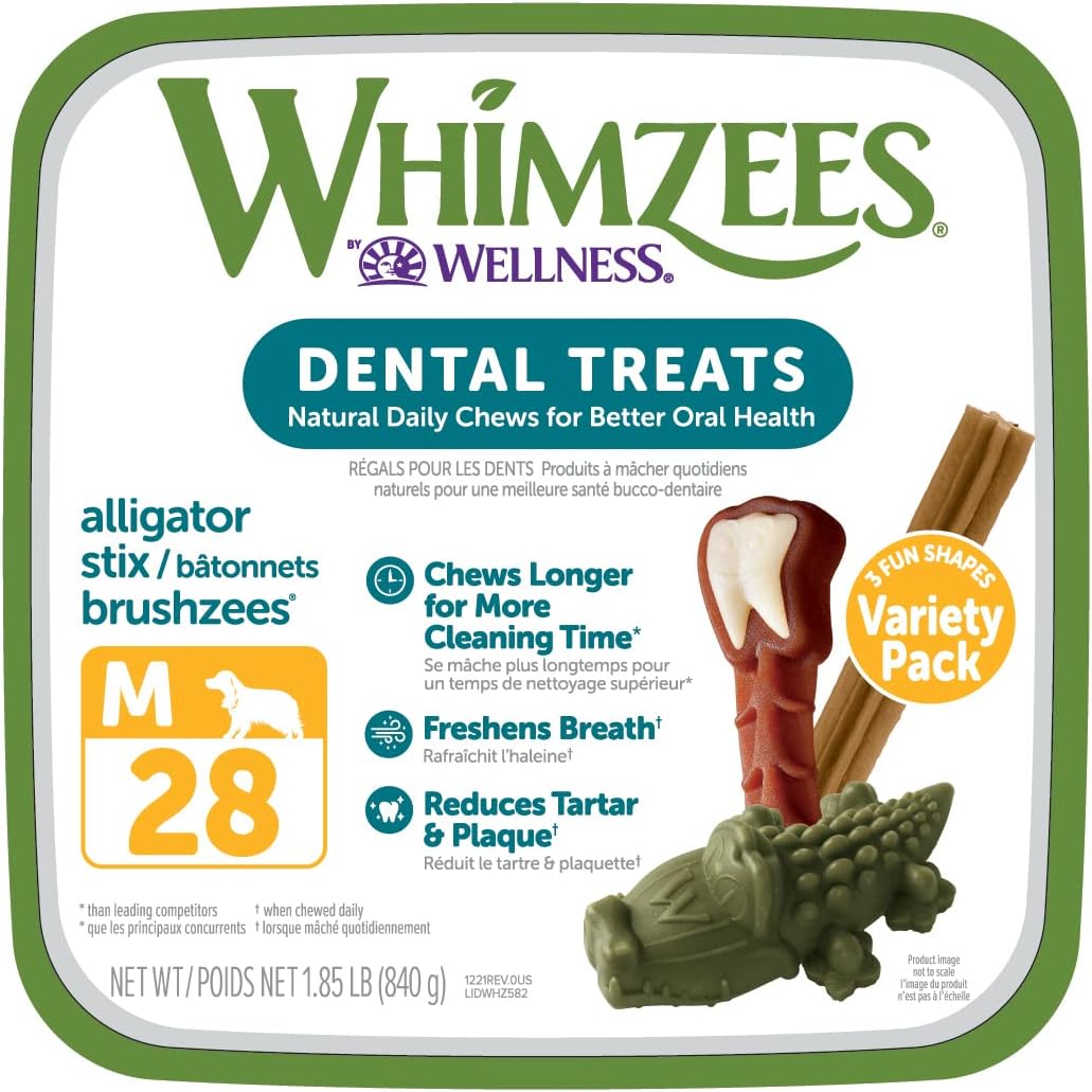 Whimzees Dog Dental Chew Medium Variety Packs - Medium