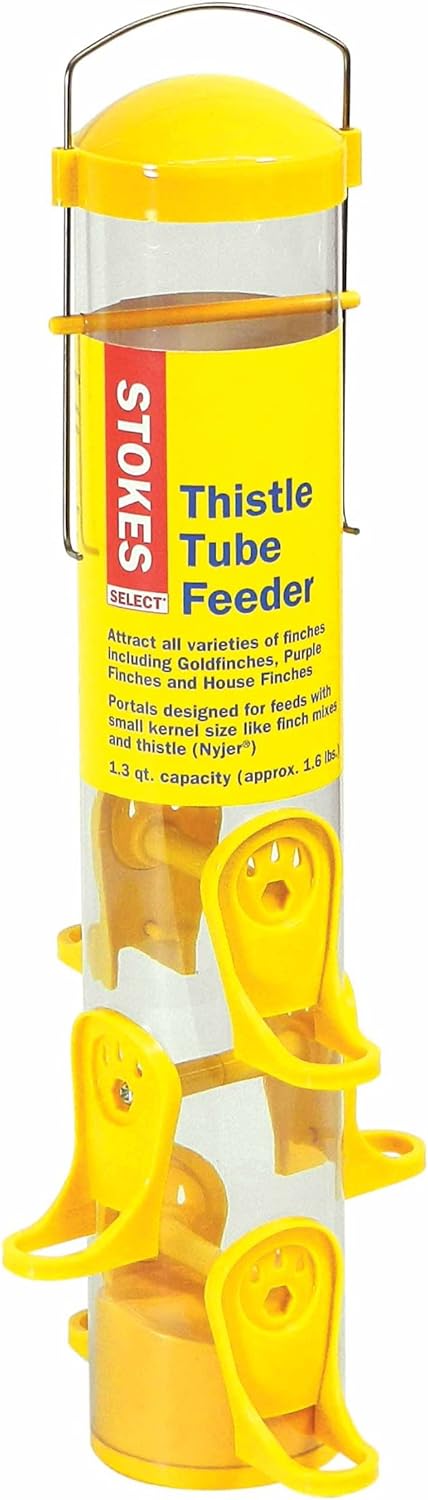 Stokes Select Yellow Thistle Tube Feeder Assortment Bird Feeder - 15"