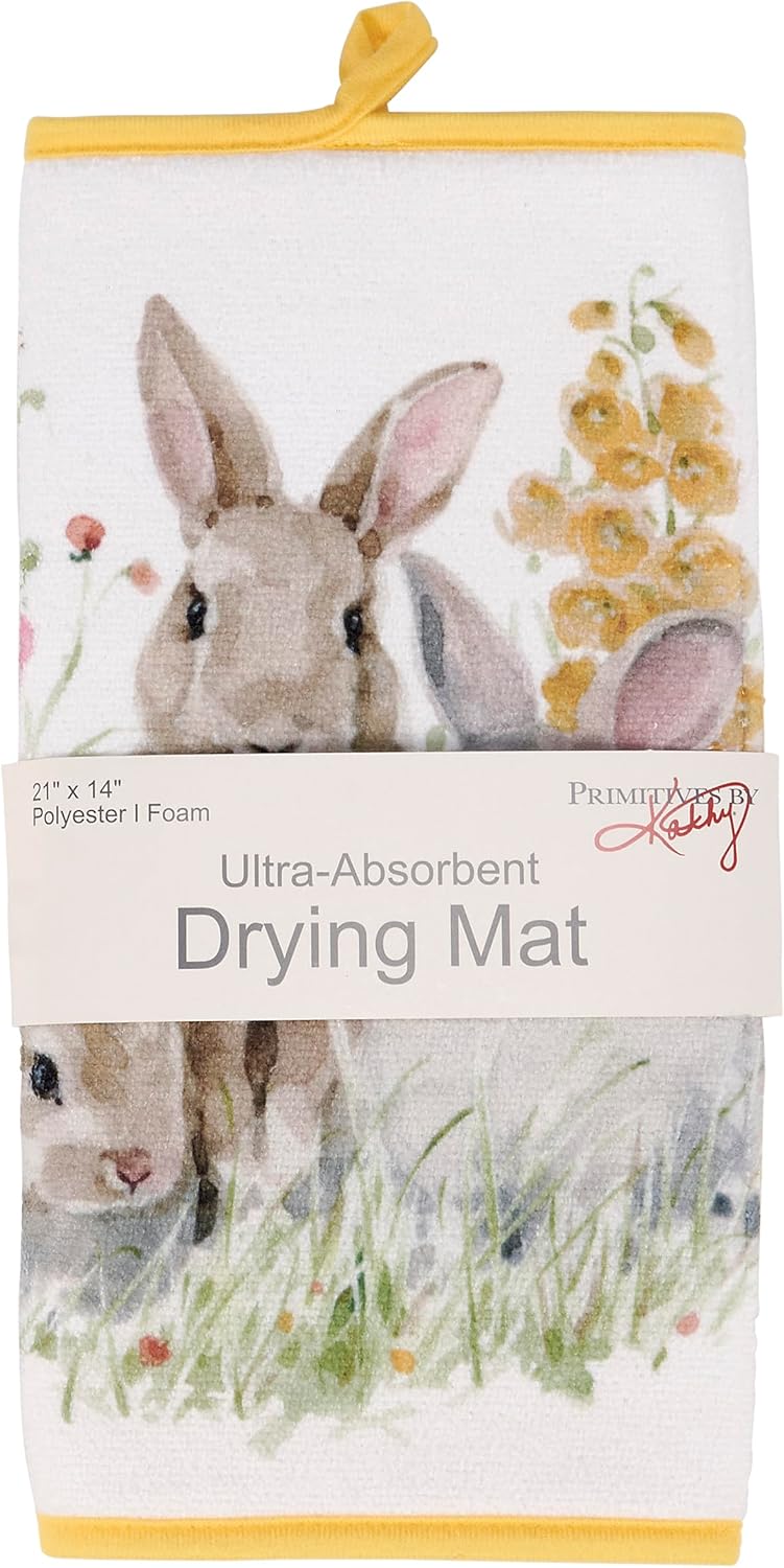 Primitives by Kathy Flower Bunny Drying Mat