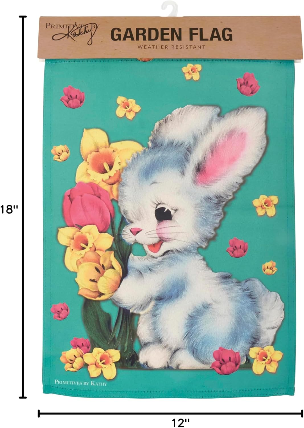 Primitives by Kathy Vintage Easter Garden Flag