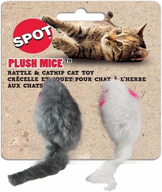 Spot Smooth Fur Mice - 2" Long (2 Pack)