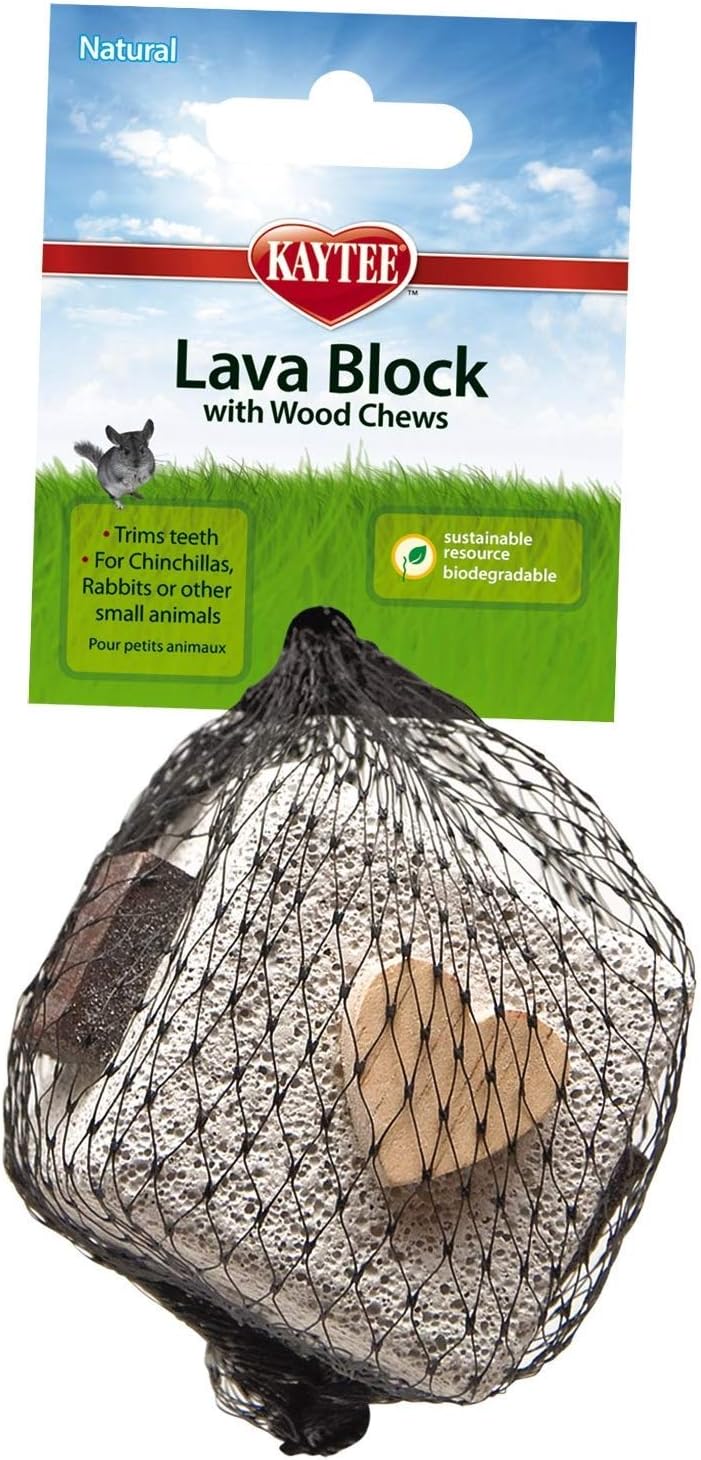 Kaytee Lava Block with Wood Chews for Small Pets