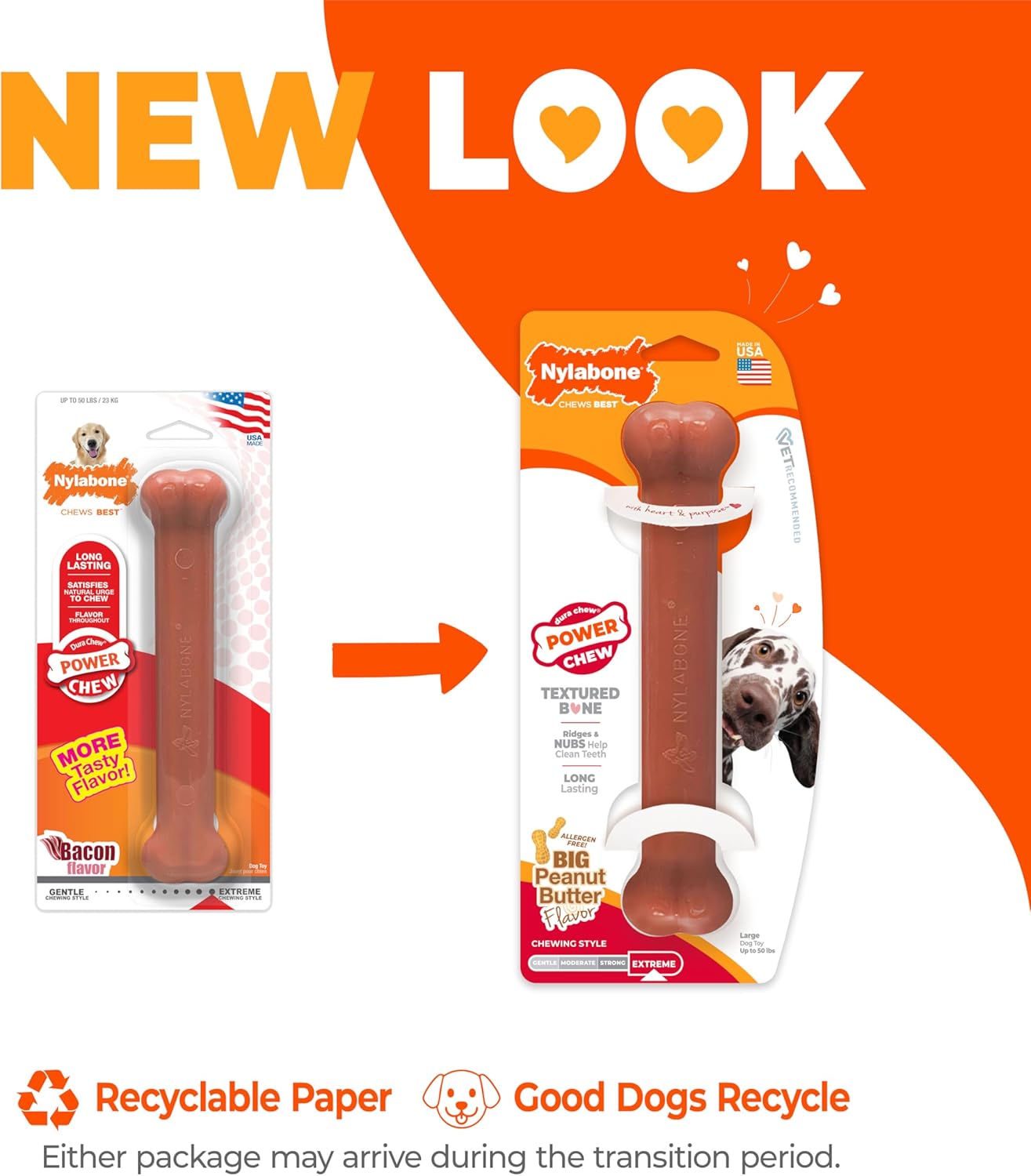 Nylabone DuraChew Bacon Flavor Bone Giant Dog Chew Toy
