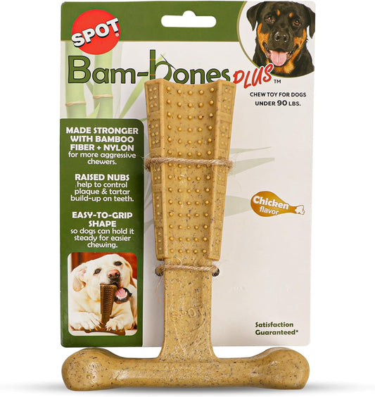 Ethical Pet Products Bambone Plus Bone Chicken Dog Chew Toy - Chicken Flavor (7")