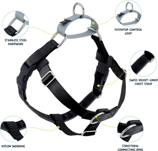 2 Hounds Design Freedom No Pull Dog Harness XX-Large Black