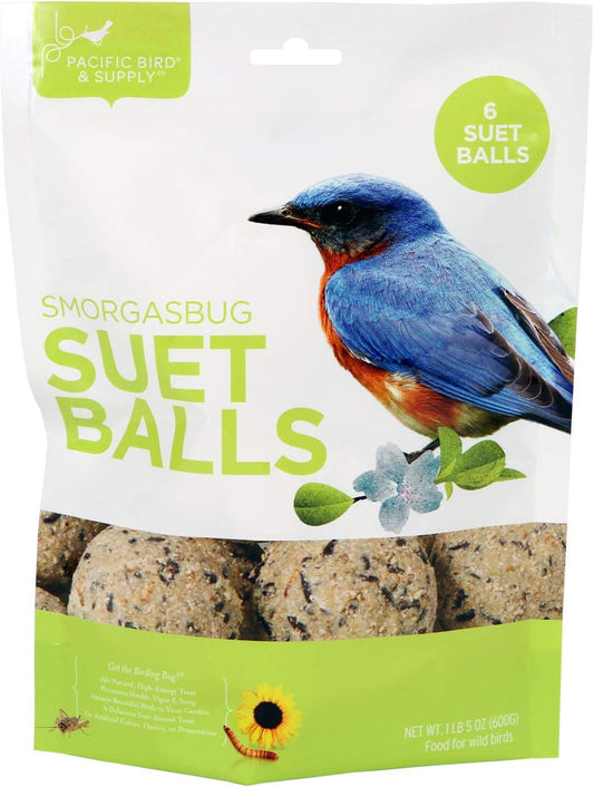 Pacific Bird & Supply Co. Smorgasbug Suet Balls, 6pk