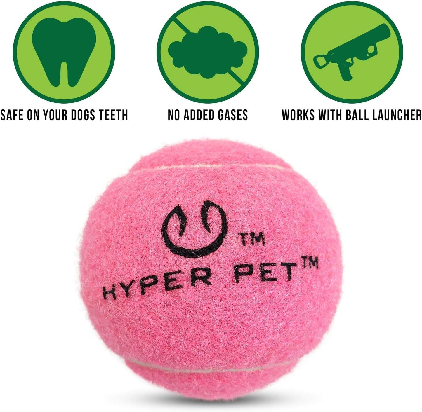 Hyper Pet Mini Tennis Balls for Dogs, Pet Safe Dog Toys for Exercise and Training, Pack of 4, Pink