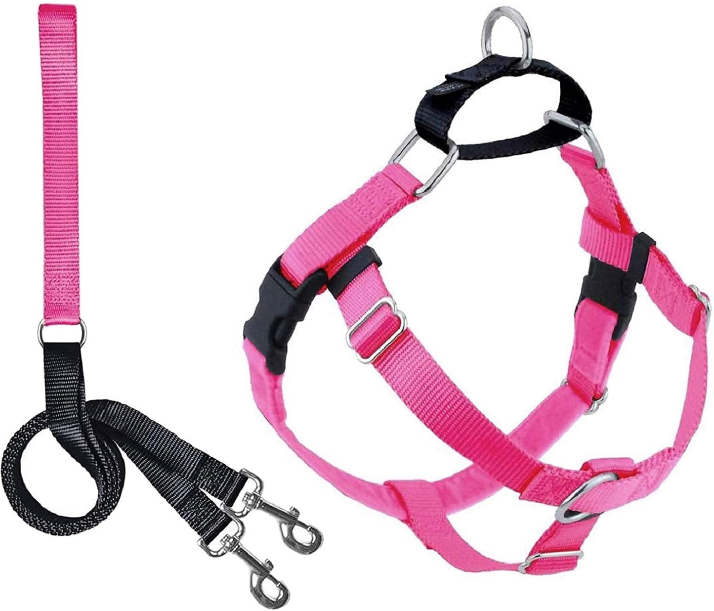 2 Hounds Design Freedom No Pull Dog Harness Medium Hot Pink