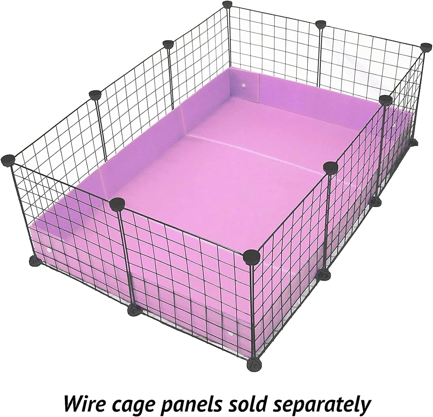 Midlee Guinea Pig Corrugated Plastic Cage Liners - 2 x 3 Panel Size - Purple