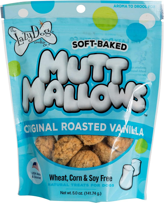 Lazy Dog Mutt Mallows Soft Baked Dog Treats Original Roasted Vanilla 5 Oz