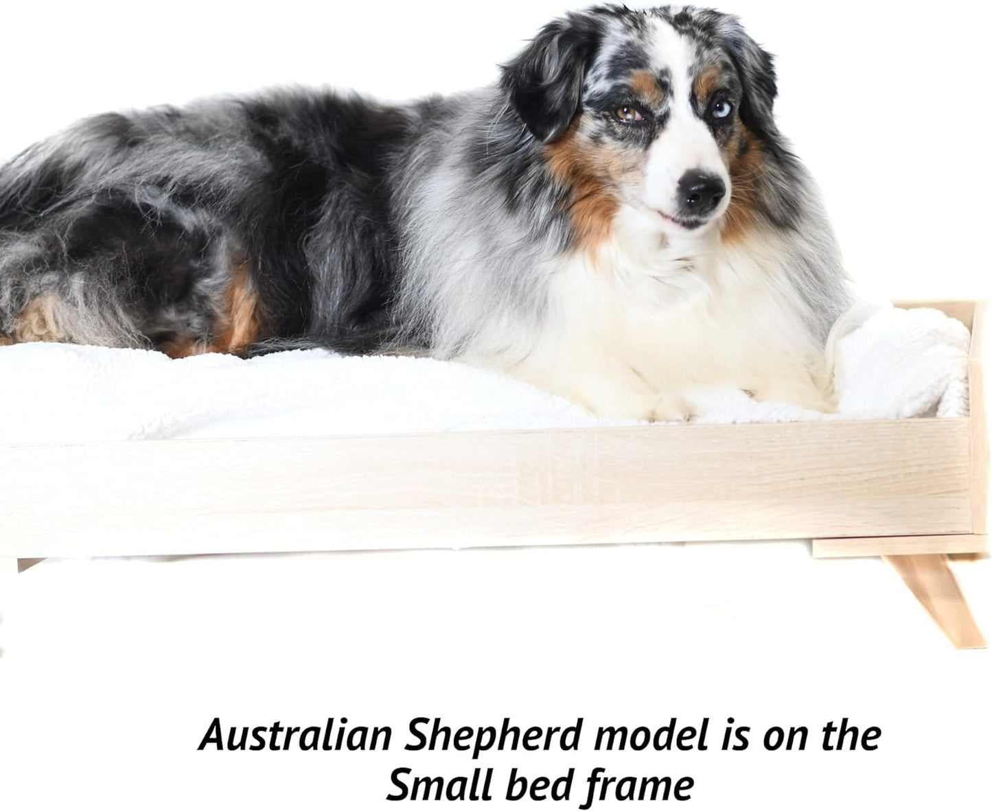 Midlee Raised Wooden Dog Bed Frame- Large