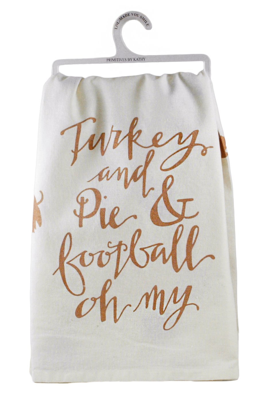 Primitives by Kathy Turkey Pie & Football Oh My Decorative Cotton Towel