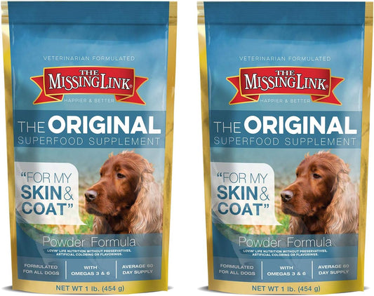 The Missing Link Ultimate Skin & Coat Dog Supplement, 1-Pound, (Pack of 2)