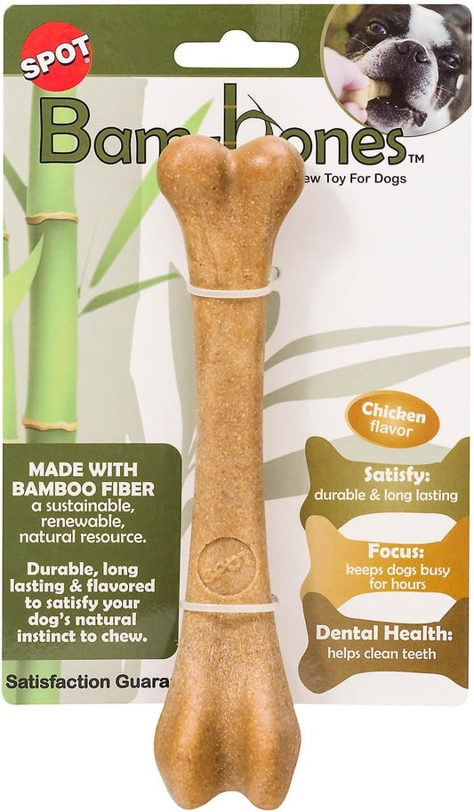 ETHICAL/SPOT Bam-Bone Bone Chicken Flavor Dog Chew Toy - 7.25"