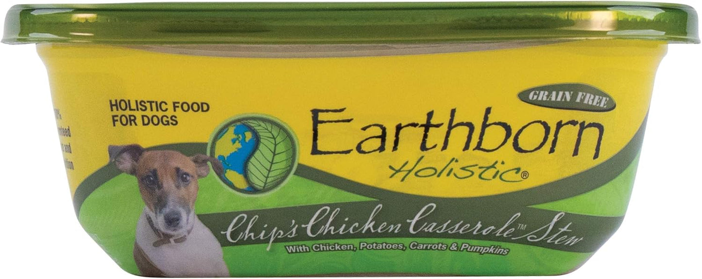 Earthborn Holistic Chicken Casserole Stew Grain-Free Moist Chip's Dog Food - (8 oz) Pack of 8