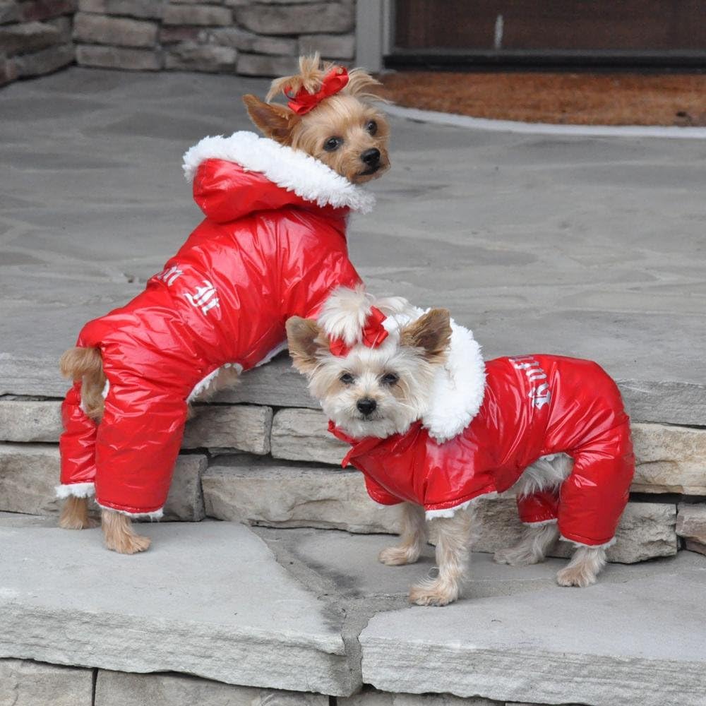 Doggie Design Red Ruffin It Dog Snow Suit Harness (Medium)…