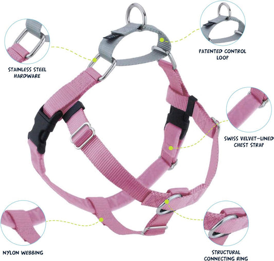 2 Hounds Design Freedom No Pull Dog Harness X-Large Rose