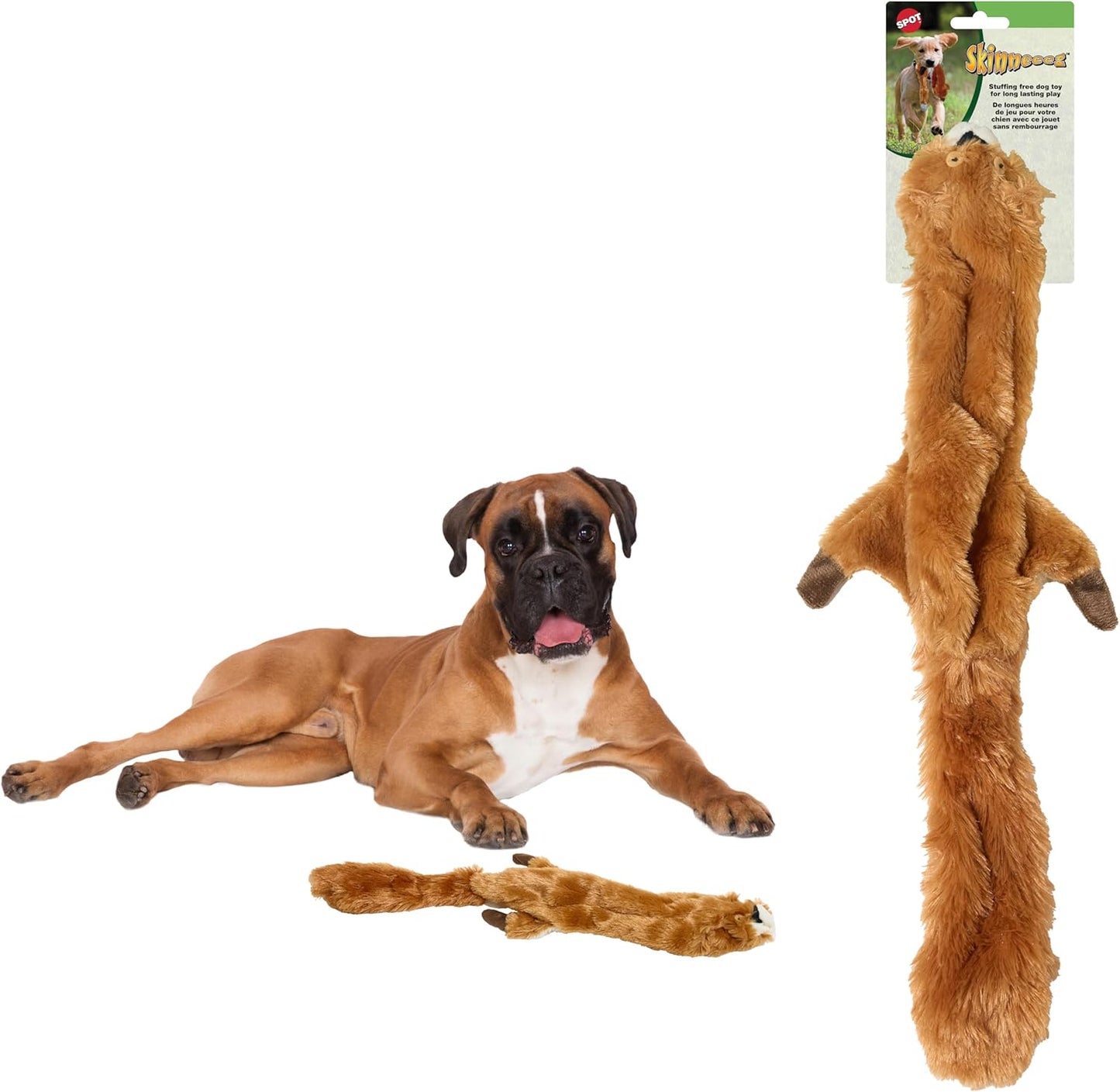 ETHICAL/SPOT Skinneeez Squirrel Chew Interactive Dog Toy- 25"