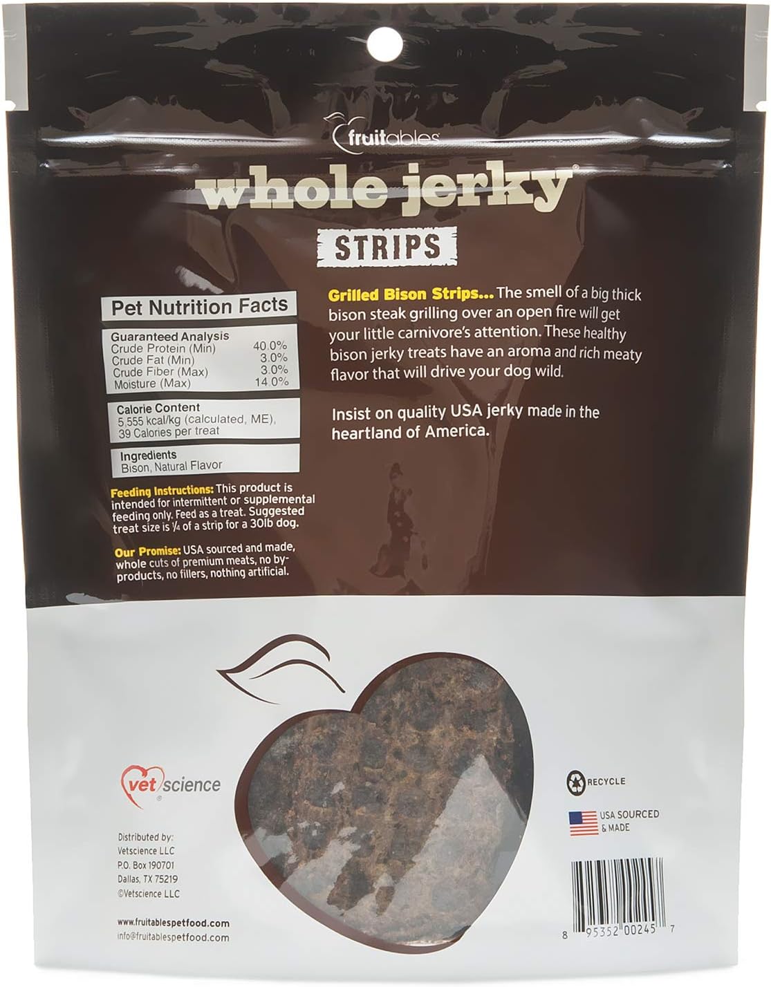 Fruitables Whole Jerky Strips Dog Treats 5 oz, Pack of 3