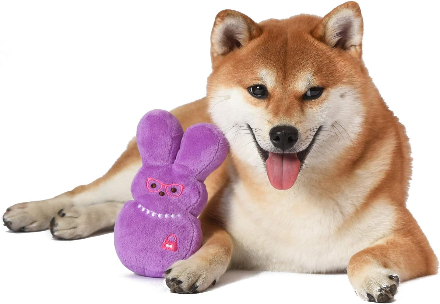 Peeps for Pets Dress Up Plush Bunny Toy for Dog- Purple