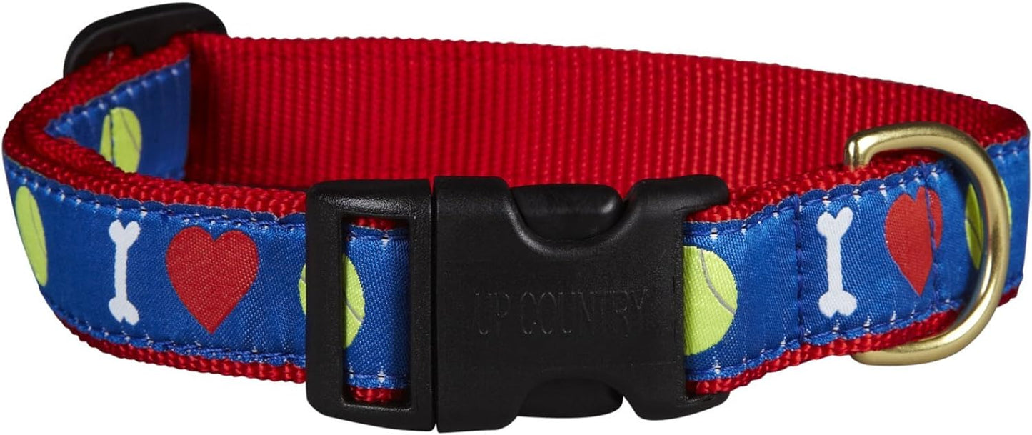 Up Country Tennis Ball Dog Collar, Large