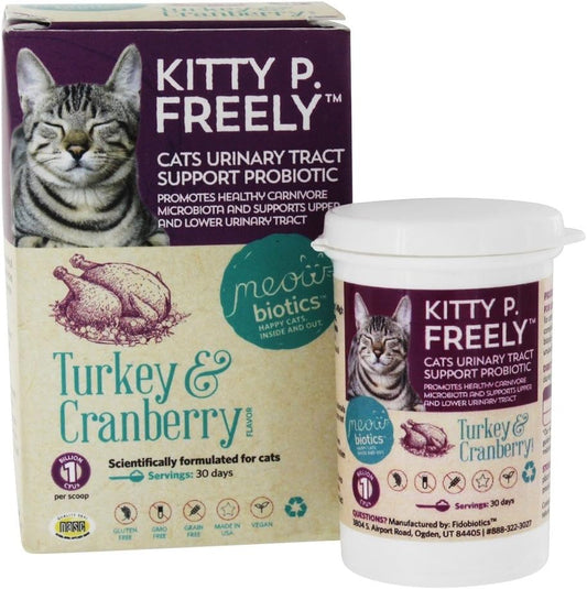 Fidobiotics Kitty P Freely Cats Urinary Tract Support Probiotic Turkey Cranberry