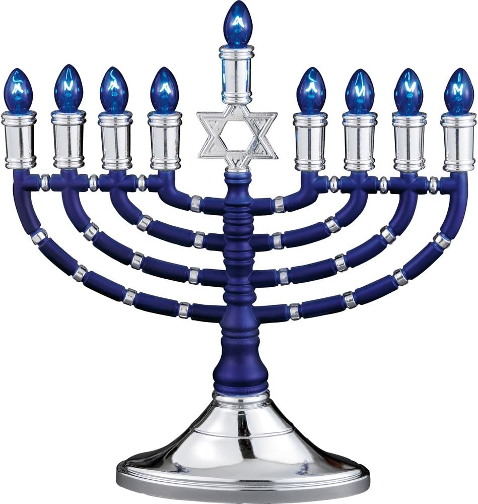 Rite Lite LTD Bulbs Blue/Silver Electric Menorah