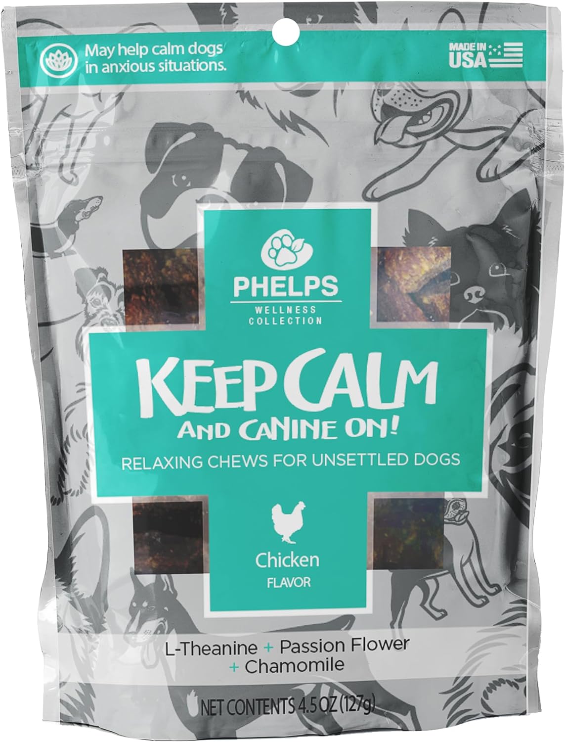 Phelps Pet Products Keep Calm and Canine On Calming Dog Treats