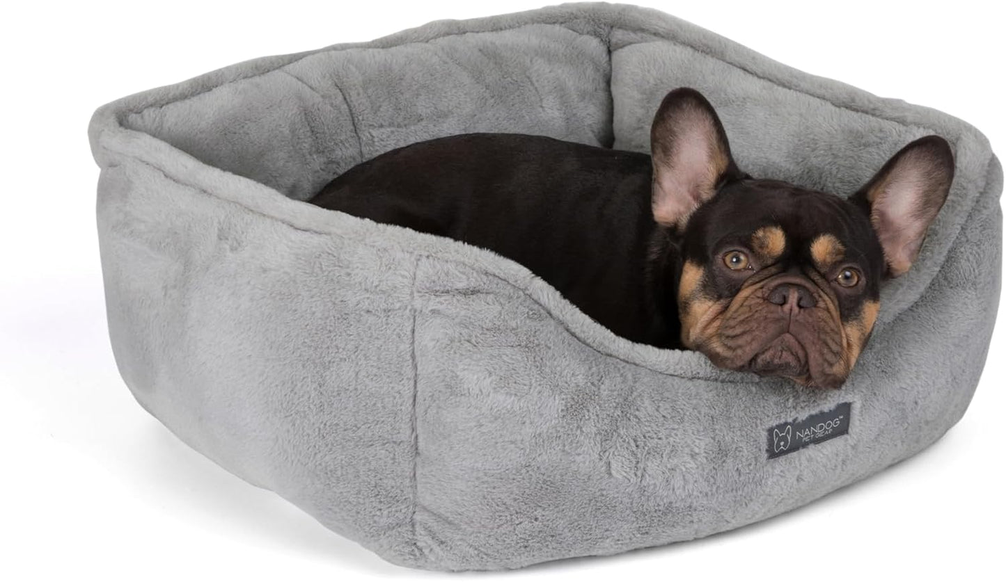 Nandog Cloud Reversible Dog Pet Bed - Light Gray