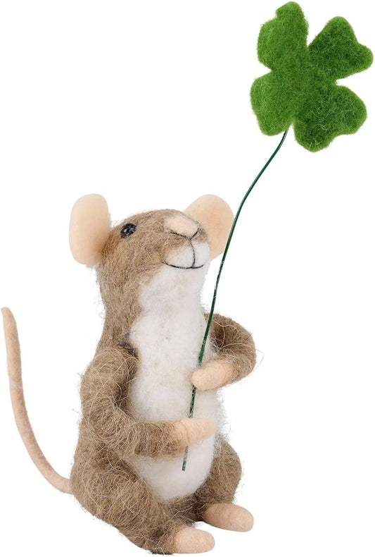 Primitives by Kathy Shamrock Mouse Critter - St. Patrick's Day